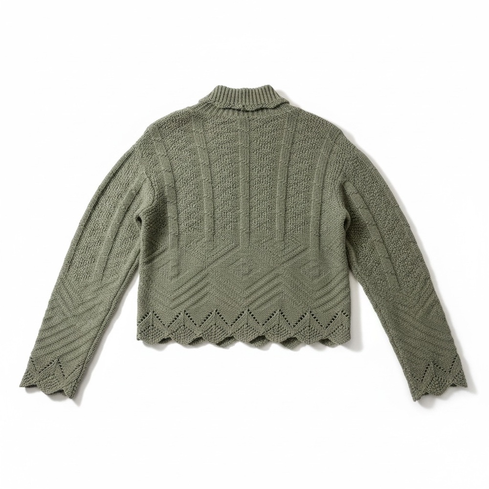 Vintage High Sierra Oversized  Ribbed Cotton Sweater Women’s M Cozy Cabincore - Picture 3 of 6